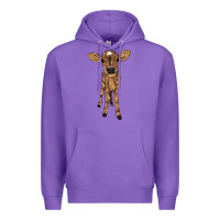 Purple baby cow Premium Hoodie - NancyCooperArtShop