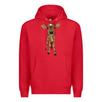 Red baby cow Premium Hoodie - NancyCooperArtShop