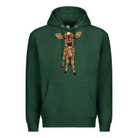 Sports Green baby cow Premium Hoodie - NancyCooperArtShop