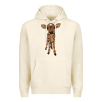 Tofu baby cow Premium Hoodie - NancyCooperArtShop