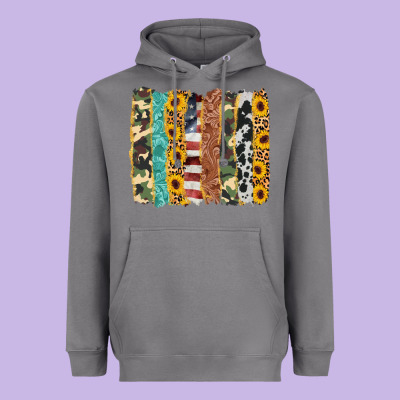 Western Brushstroke Heavyweight Hoodie Designed By Adodesignshop
