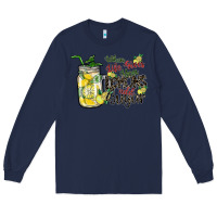 Navy when life gives you lemons add sugar Long Sleeve Tee - SublimationCraftShop