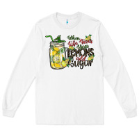 White when life gives you lemons add sugar Long Sleeve Tee - SublimationCraftShop