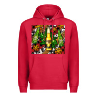 Cardinal beer bottles with golden snow Premium Hoodie - AdoDesignShop