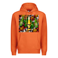 Carrot beer bottles with golden snow Premium Hoodie - AdoDesignShop