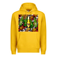 Lemon beer bottles with golden snow Premium Hoodie - AdoDesignShop