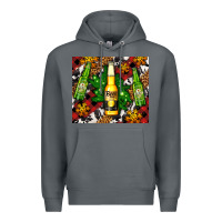 Rock beer bottles with golden snow Premium Hoodie - AdoDesignShop