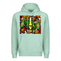 Seafoam beer bottles with golden snow Premium Hoodie - AdoDesignShop