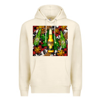 Tofu beer bottles with golden snow Premium Hoodie - AdoDesignShop