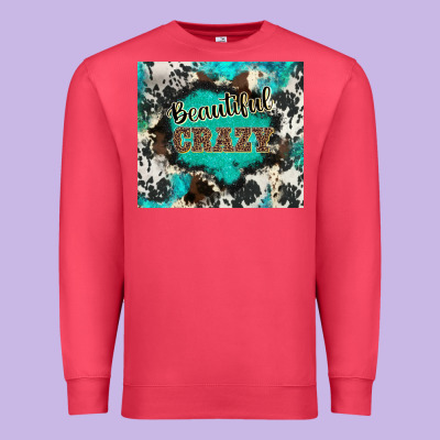 Western Beautiful Crazy Premium Sweatshirt Designed By Barkaloodesign