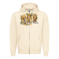 Sandshell pray through it on it and over it Zipper Hoodie - JahusDesignShop