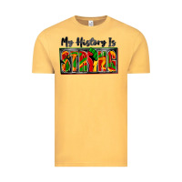 Vintage Mustard my history is strong Vintage Tee - Zillion Design Studio