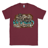 Burgundy deer rodeo Classic Tee - SublimationCraftShop