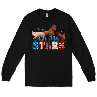 Black Horse pig chicken with oh my stars Long Sleeve Tee - Neo Western