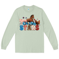 Matcha Horse pig chicken with oh my stars Long Sleeve Tee - Neo Western