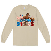 Mushroom Horse pig chicken with oh my stars Long Sleeve Tee - Neo Western