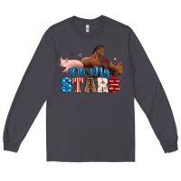 Smoke Horse pig chicken with oh my stars Long Sleeve Tee - Neo Western