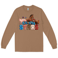 Toasted Coconut Horse pig chicken with oh my stars Long Sleeve Tee - Neo Western