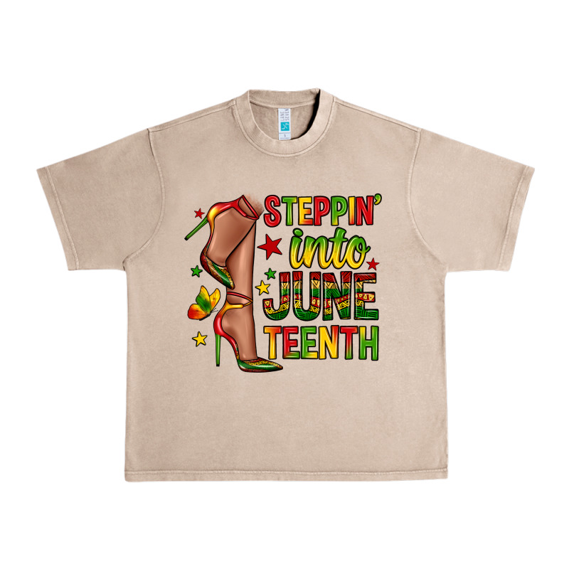 Steppin Into Juneteenth Urban Heavy Tee by Zillion Design Studio | Teevron