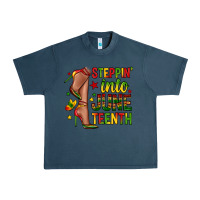 Midnight Navy steppin into juneteenth Urban Heavy Tee - Zillion Design Studio