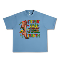 Pebble Blue steppin into juneteenth Urban Heavy Tee - Zillion Design Studio