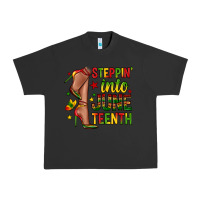 Pigment Black steppin into juneteenth Urban Heavy Tee - Zillion Design Studio