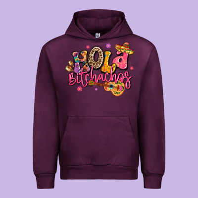 Hola Bitchachos Mexico Cinco De Mayo Urban Hoodie Designed By Lillyallendesigns