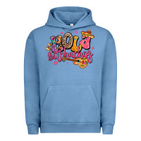 Pigment Pebble Blue hola bitchachos mexico cinco de mayo Urban Hoodie - LillyAllenDesigns