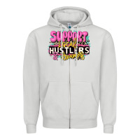 Dove Grey support local hustlers and dreamers Zipper Hoodie - JahusDesignShop
