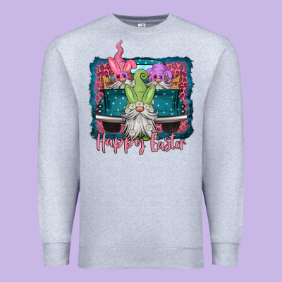 Happy Easter Gnomes Farm Truck Premium Sweatshirt Designed By Jasminsmagicworld