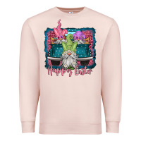 Pale Pink happy easter gnomes farm truck Premium Sweatshirt - Jasminsmagicworld