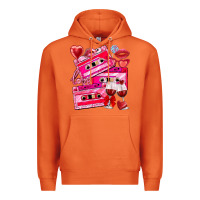 Carrot valentines day cassette Premium Hoodie - NancyCooperArtShop