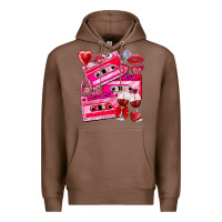 Chestnut valentines day cassette Premium Hoodie - NancyCooperArtShop