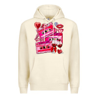 Sandshell valentines day cassette Premium Hoodie - NancyCooperArtShop