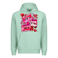 Seafoam valentines day cassette Premium Hoodie - NancyCooperArtShop