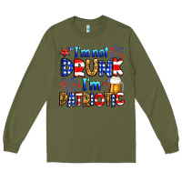 Army Green I'm not drunk I'm patriotic Long Sleeve Tee - Neo Western