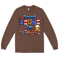 Chestnut I'm not drunk I'm patriotic Long Sleeve Tee - Neo Western