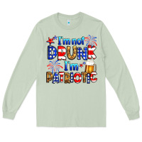 Matcha I'm not drunk I'm patriotic Long Sleeve Tee - Neo Western