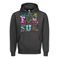 Charcoal Heather school was  fun but its time for some  sun Zipper Hoodie - AdoDesignShop