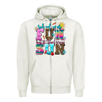 Oatmeal Heather school was  fun but its time for some  sun Zipper Hoodie - AdoDesignShop