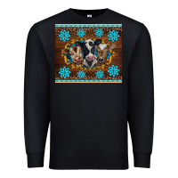 Black western baby cow turquoise gemstones  leopards Premium Sweatshirt - BarkalooDesign