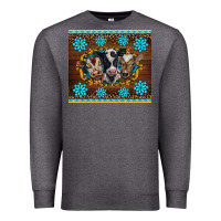 Charcoal Heather western baby cow turquoise gemstones  leopards Premium Sweatshirt - BarkalooDesign