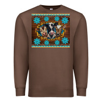 Chestnut western baby cow turquoise gemstones  leopards Premium Sweatshirt - BarkalooDesign