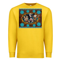 Lemon western baby cow turquoise gemstones  leopards Premium Sweatshirt - BarkalooDesign