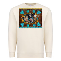 Sandshell western baby cow turquoise gemstones  leopards Premium Sweatshirt - BarkalooDesign