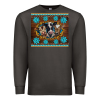Smoke western baby cow turquoise gemstones  leopards Premium Sweatshirt - BarkalooDesign