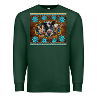 Sports Green western baby cow turquoise gemstones  leopards Premium Sweatshirt - BarkalooDesign