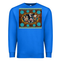 True Royal western baby cow turquoise gemstones  leopards Premium Sweatshirt - BarkalooDesign