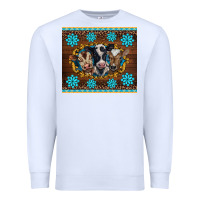 White western baby cow turquoise gemstones  leopards Premium Sweatshirt - BarkalooDesign