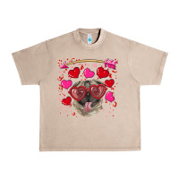 French Oak valentine's day  pug Urban Heavy Tee - RanaPortraitStore